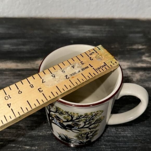 Vintage Ceramic Owl Mug With Trees Design - Picture 6 of 7